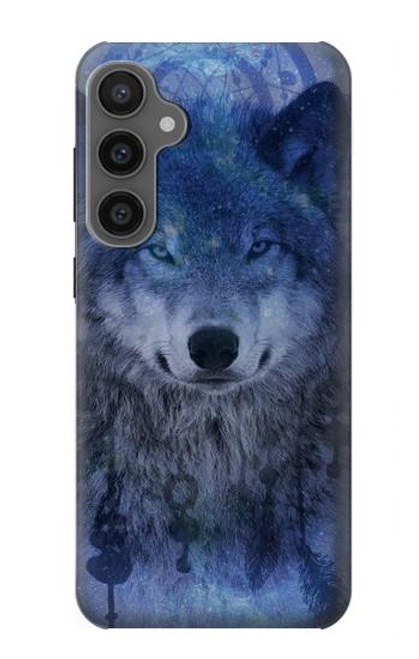 W3410 Loup Dream Catcher Etui Coque Housse et Flip Housse Cuir pour Samsung Galaxy S23 FE