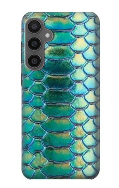 W3414 Vert Serpent Échelle graphique Imprimer Etui Coque Housse et Flip Housse Cuir pour Samsung Galaxy S23 FE