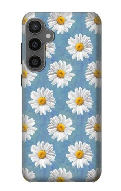 W3454 Marguerite Florale Etui Coque Housse et Flip Housse Cuir pour Samsung Galaxy S23 FE