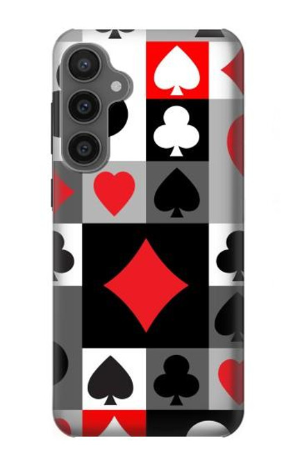 W3463 Costume Poker Carte Etui Coque Housse et Flip Housse Cuir pour Samsung Galaxy S23 FE