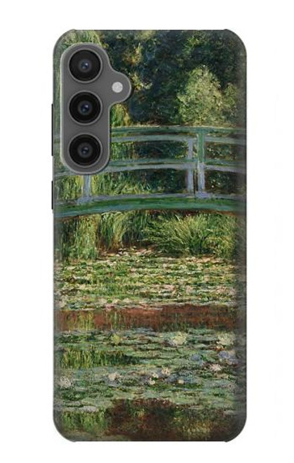 W3674 Claude Monet La passerelle japonaise et la piscine de nénuphars Etui Coque Housse et Flip Housse Cuir pour Samsung Galaxy S23 FE