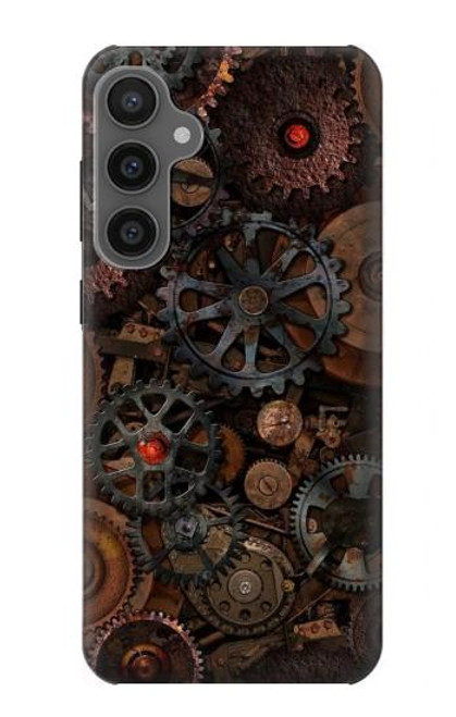 W3884 Engrenages Mécaniques Steampunk Etui Coque Housse et Flip Housse Cuir pour Samsung Galaxy S23 FE