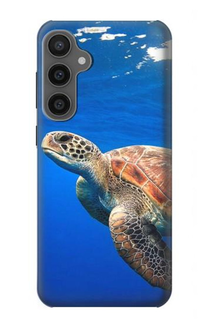 W3898 Tortue de mer Etui Coque Housse et Flip Housse Cuir pour Samsung Galaxy S23 FE