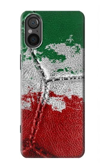 W3318 Italie Drapeau graphique Football Millésime Etui Coque Housse et Flip Housse Cuir pour Sony Xperia 5 V