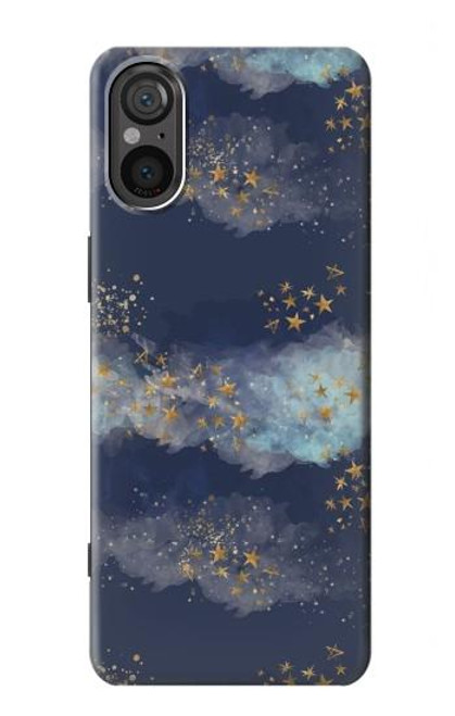 W3364 Ou Ciel Étoile Etui Coque Housse et Flip Housse Cuir pour Sony Xperia 5 V