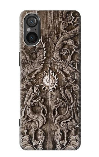 W3395 dragon Porte Etui Coque Housse et Flip Housse Cuir pour Sony Xperia 5 V