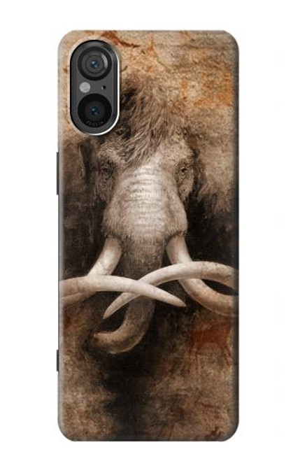 W3427 Mammoth Ancient Art la Grotte Etui Coque Housse et Flip Housse Cuir pour Sony Xperia 5 V