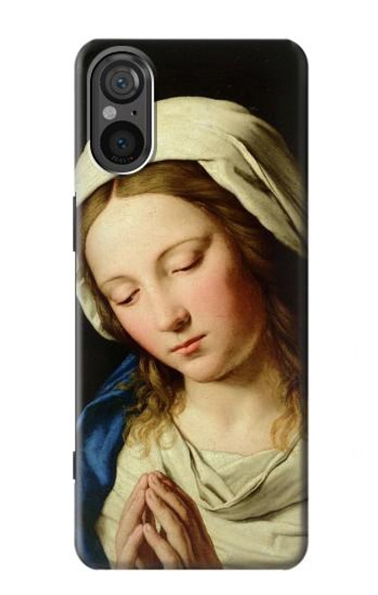 W3476 Prière Vierge Marie Etui Coque Housse et Flip Housse Cuir pour Sony Xperia 5 V