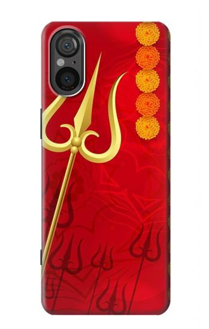 W3788 Shiv Trishul Etui Coque Housse et Flip Housse Cuir pour Sony Xperia 5 V