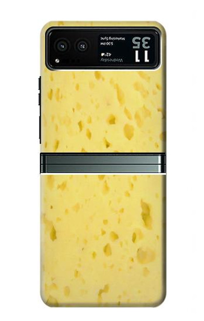 W2913 Texture de fromage Etui Coque Housse et Flip Housse Cuir pour Motorola Razr 40