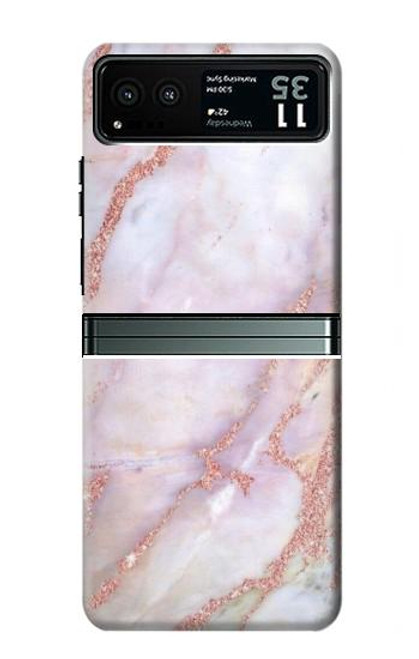 W3482 Imprimer Graphique marbre rose Etui Coque Housse et Flip Housse Cuir pour Motorola Razr 40
