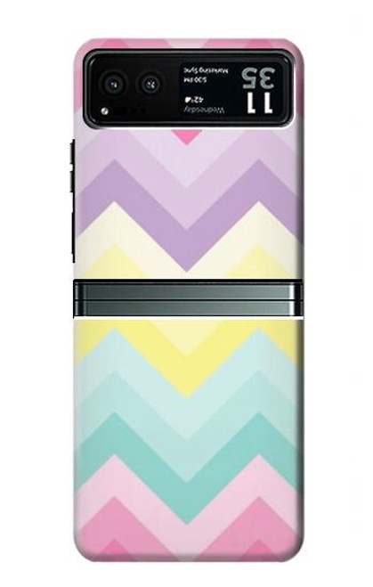 W3514 Arc en ciel Zigzag Etui Coque Housse et Flip Housse Cuir pour Motorola Razr 40