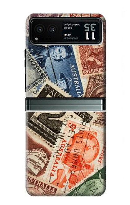 W3900 Timbres Etui Coque Housse et Flip Housse Cuir pour Motorola Razr 40