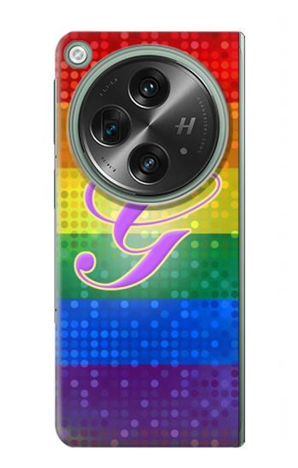 W2899 Arc en ciel LGBT Gay Pride Drapeau Etui Coque Housse et Flip Housse Cuir pour OnePlus OPEN