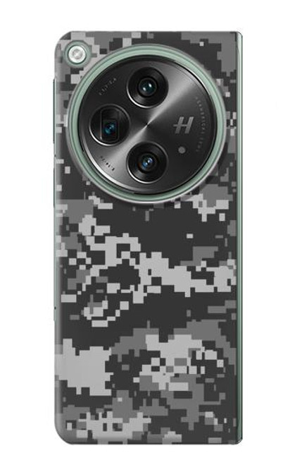 W3293 Urban Noir Camo Camouflage Etui Coque Housse et Flip Housse Cuir pour OnePlus OPEN