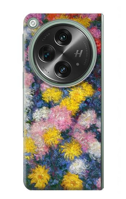 W3342 Claude Monet Chrysanthèmes Etui Coque Housse et Flip Housse Cuir pour OnePlus OPEN