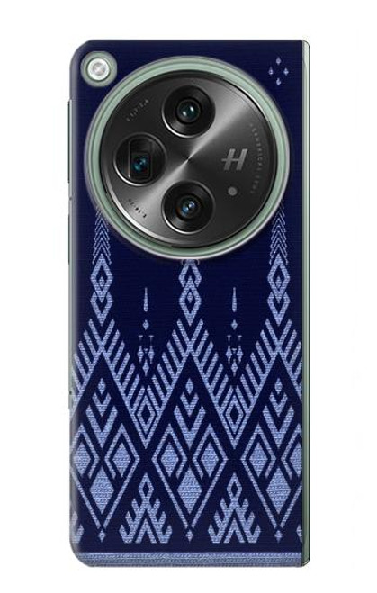 W3950 Motif textile thaïlandais bleu Etui Coque Housse et Flip Housse Cuir pour OnePlus OPEN