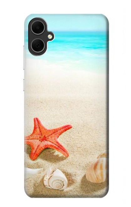 W3212 Coquilles de mer Étoile de mer Plage Etui Coque Housse et Flip Housse Cuir pour Samsung Galaxy A05