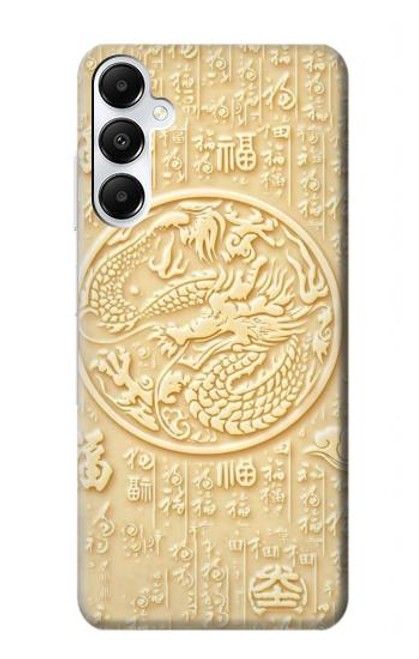 W3288 Peinture blanche du Dragon de Jade Etui Coque Housse et Flip Housse Cuir pour Samsung Galaxy A05s