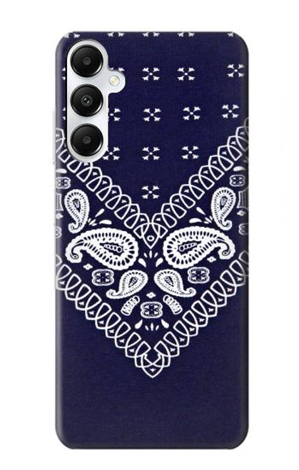 W3357 Marine Bleu Bandana Motif Etui Coque Housse et Flip Housse Cuir pour Samsung Galaxy A05s