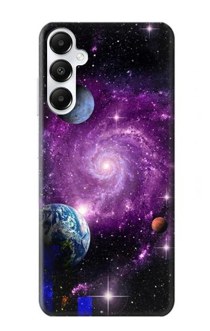 W3689 Planète spatiale Galaxy Etui Coque Housse et Flip Housse Cuir pour Samsung Galaxy A05s