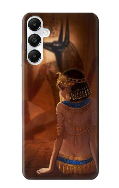 W3919 La reine égyptienne Cléopâtre Anubis Etui Coque Housse et Flip Housse Cuir pour Samsung Galaxy A05s