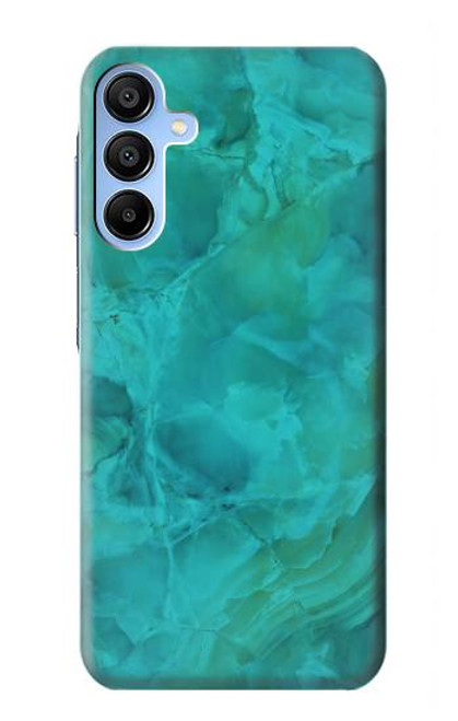 W3147 Aqua Marbre Pierre Etui Coque Housse et Flip Housse Cuir pour Samsung Galaxy A15 5G