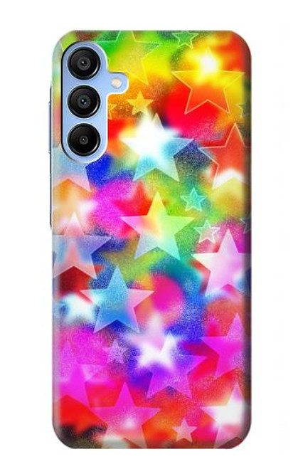 W3292 Coloré Disco étoile Etui Coque Housse et Flip Housse Cuir pour Samsung Galaxy A15 5G