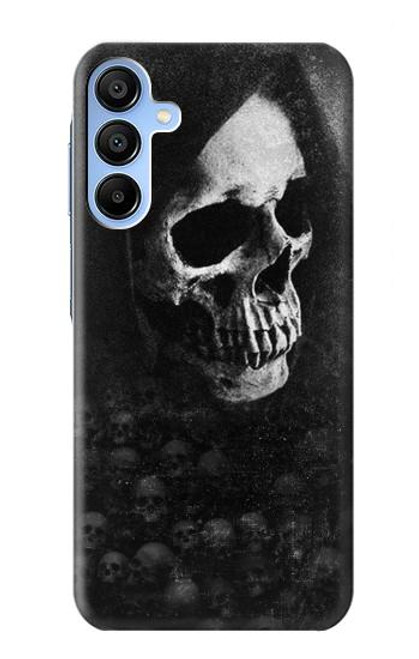 W3333 Crâne mort Faucheuse Etui Coque Housse et Flip Housse Cuir pour Samsung Galaxy A15 5G