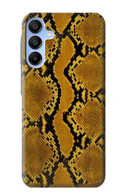 W3365 Python Imprimer Jaune graphique Peau Etui Coque Housse et Flip Housse Cuir pour Samsung Galaxy A15 5G