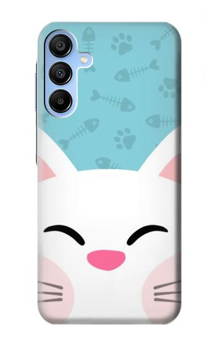 W3542 Chat mignon Dessin animé Etui Coque Housse et Flip Housse Cuir pour Samsung Galaxy A15 5G