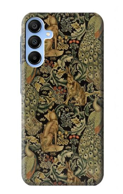 W3661 William Morris Forest Velvet Etui Coque Housse et Flip Housse Cuir pour Samsung Galaxy A15 5G