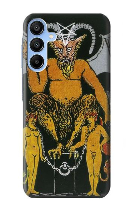 W3740 Carte de tarot le diable Etui Coque Housse et Flip Housse Cuir pour Samsung Galaxy A15 5G