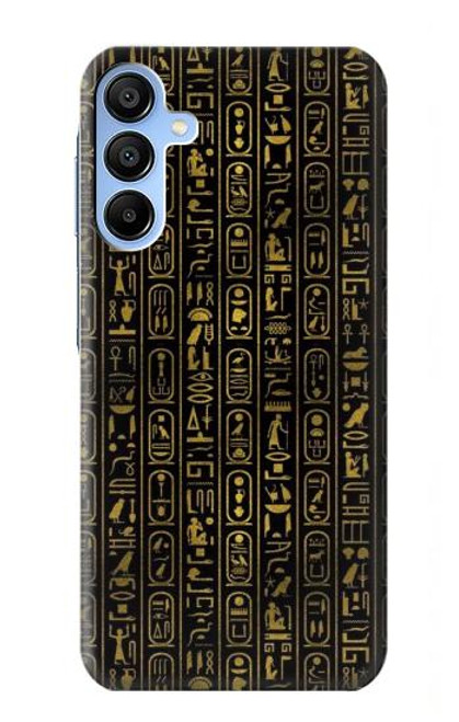 W3869 Hiéroglyphe égyptien antique Etui Coque Housse et Flip Housse Cuir pour Samsung Galaxy A15 5G
