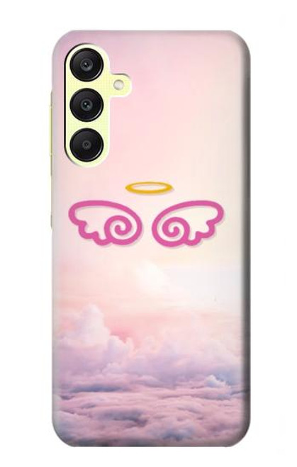 W2514 Ailes Ange mignon Etui Coque Housse et Flip Housse Cuir pour Samsung Galaxy A25 5G