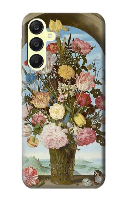 W3749 Vase de fleurs Etui Coque Housse et Flip Housse Cuir pour Samsung Galaxy A25 5G