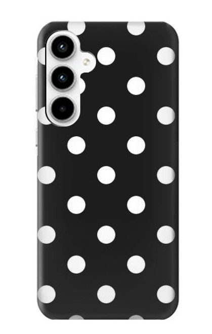 W2299 Noir Pois Etui Coque Housse et Flip Housse Cuir pour Samsung Galaxy A35 5G