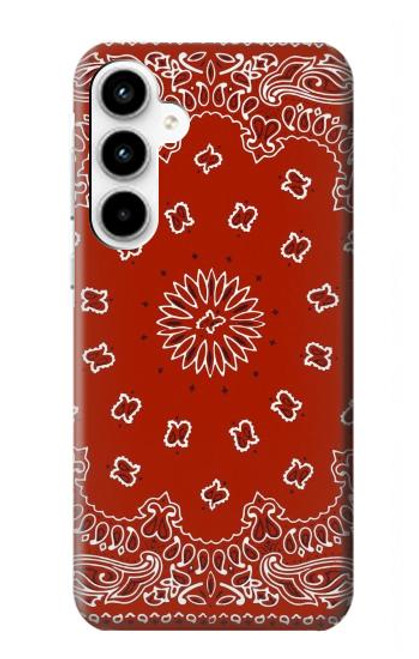 W3355 Motif Bandana Rouge Etui Coque Housse et Flip Housse Cuir pour Samsung Galaxy A35 5G