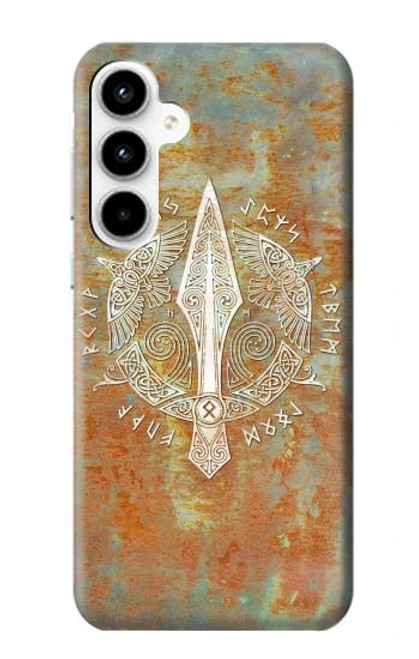 W3827 Lance Gungnir d'Odin Norse Viking Symbol Etui Coque Housse et Flip Housse Cuir pour Samsung Galaxy A35 5G