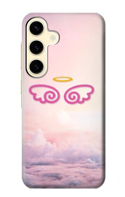 W2514 Ailes Ange mignon Etui Coque Housse et Flip Housse Cuir pour Samsung Galaxy S24