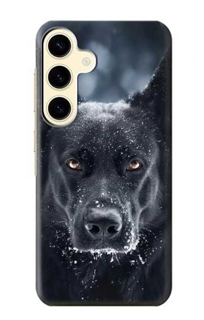 W3168 Berger Allemand Chien Noir Etui Coque Housse et Flip Housse Cuir pour Samsung Galaxy S24