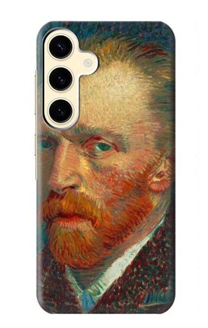 W3335 Vincent Van Gogh Autoportrait Etui Coque Housse et Flip Housse Cuir pour Samsung Galaxy S24