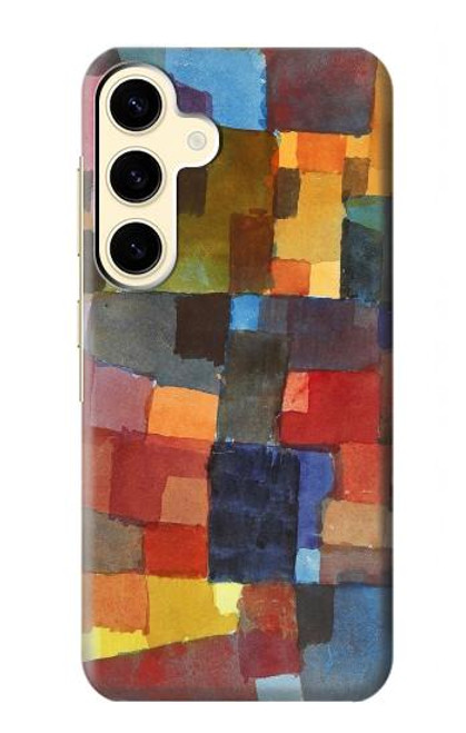 W3341 Paul Klee Raumarchitekturen Etui Coque Housse et Flip Housse Cuir pour Samsung Galaxy S24