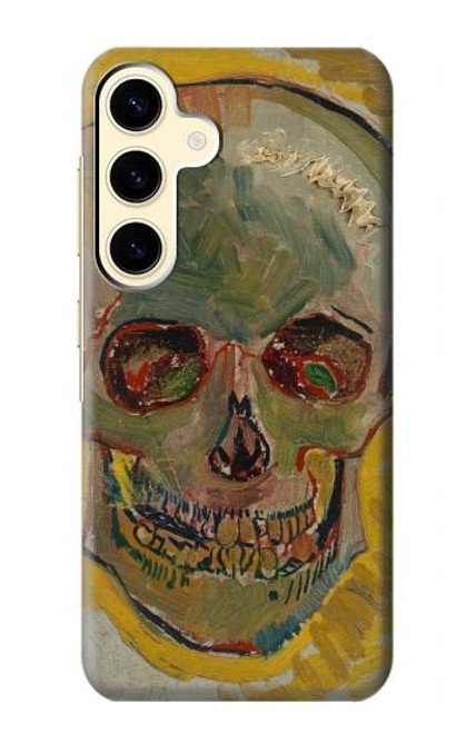 W3359 Vincent Van Gogh Crâne Etui Coque Housse et Flip Housse Cuir pour Samsung Galaxy S24