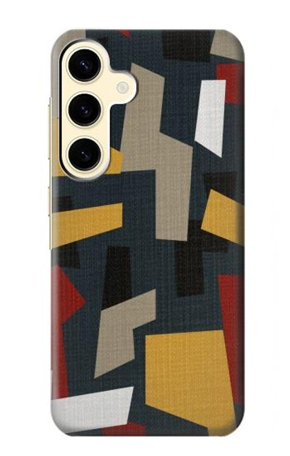 W3386 Résumé Tissu Texture Etui Coque Housse et Flip Housse Cuir pour Samsung Galaxy S24