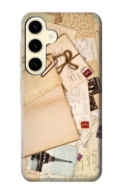 W3397 cartes postales souvenirs Etui Coque Housse et Flip Housse Cuir pour Samsung Galaxy S24