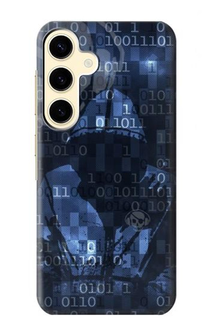 W3431 Numérique Cyber ​​code Hacker Etui Coque Housse et Flip Housse Cuir pour Samsung Galaxy S24