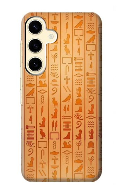 W3440 Hiéroglyphes égyptiens Etui Coque Housse et Flip Housse Cuir pour Samsung Galaxy S24