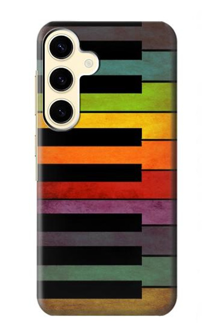 W3451 Piano coloré Etui Coque Housse et Flip Housse Cuir pour Samsung Galaxy S24