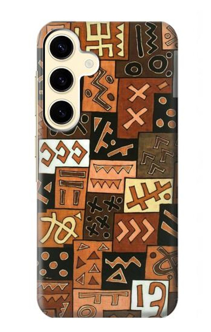 W3460 Motif Art Mali Etui Coque Housse et Flip Housse Cuir pour Samsung Galaxy S24